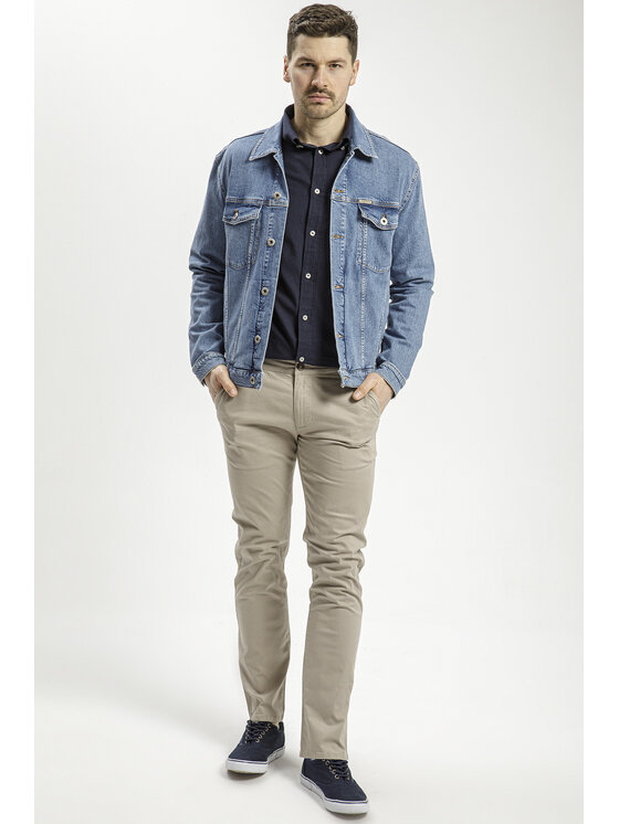 Cross Jeans Cross Jeans Koszula 35253-001 Granatowy Regular Fit
