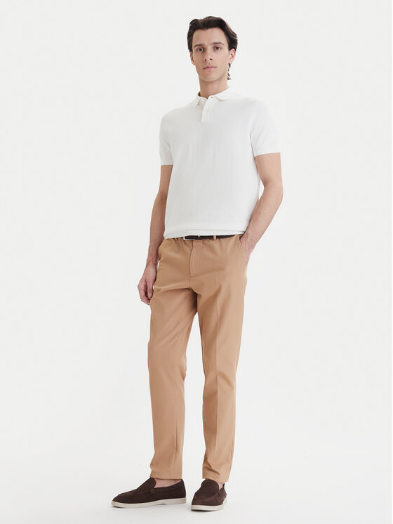 Bugatti Bugatti Polo majica 7100-75518C Écru Regular Fit