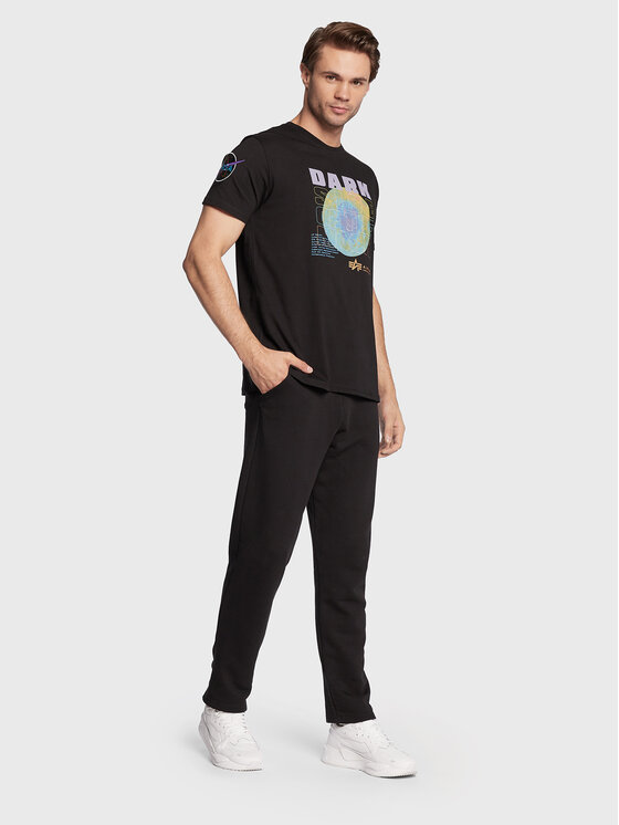 Alpha Industries Alpha Industries T-Shirt Dark Side 108510 Czarny Regular Fit