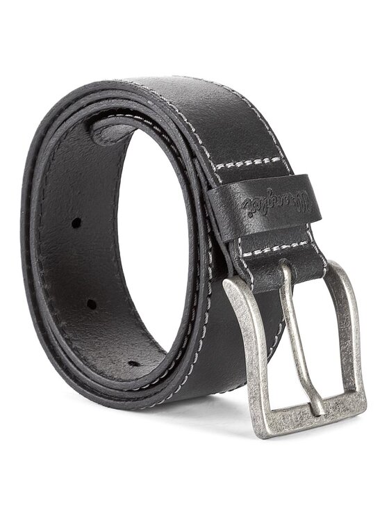 Wrangler Wrangler Pasek Męski Stitched Belt W0081US01 85 112125436 Czarny