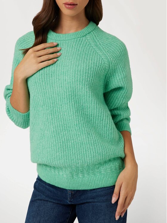Guess Guess Sweter 169467 Zielony Classic Fit