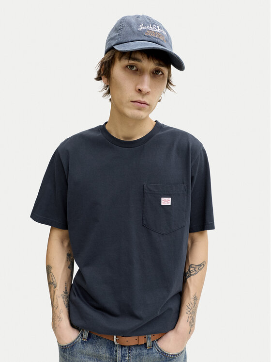 Jack & Jones Jack & Jones T-Shirt Blucaleb 12293019 Tmavomodrá Regular Fit