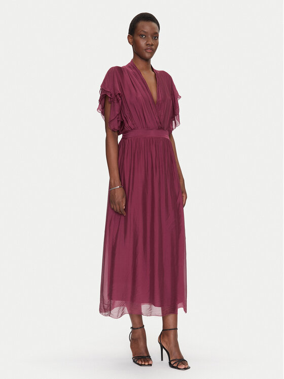 Dixie Dixie Suvekleit A207W017A Bordoopunane Regular Fit