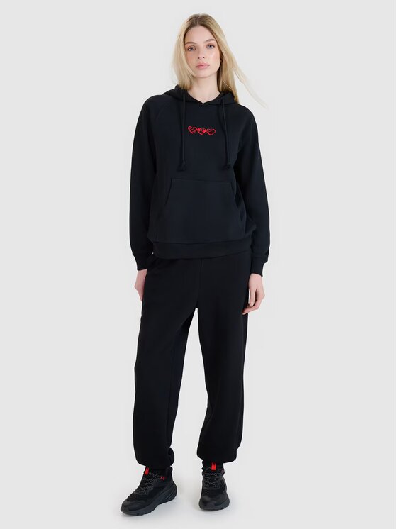4F 4F Mikina 4FRSS25TSWSF2265-20S Čierna Regular Fit