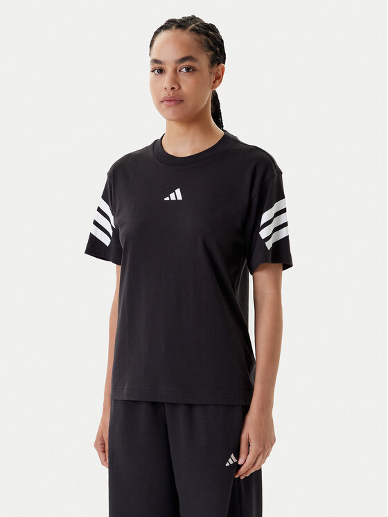 adidas adidas T-shirt Future Icons 3-Stripes JE0237 Crna Regular Fit