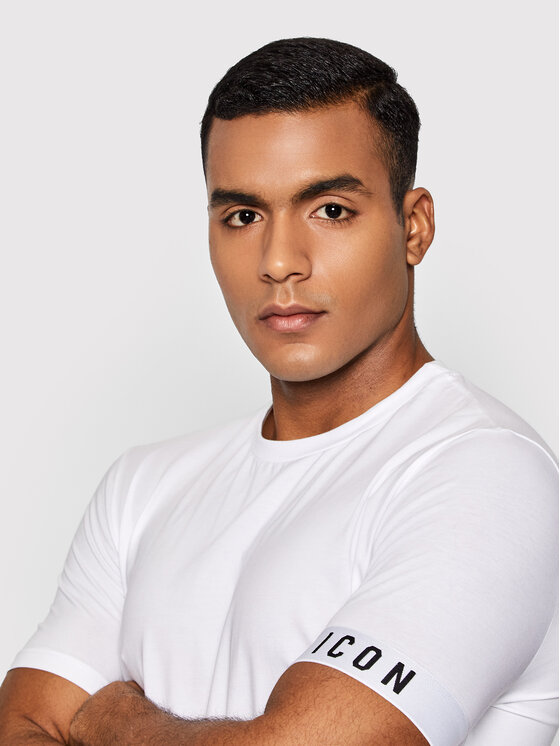Dsquared2 Underwear Dsquared2 Underwear T-Shirt Icon T D9M3S3590.10014 Biały Regular Fit
