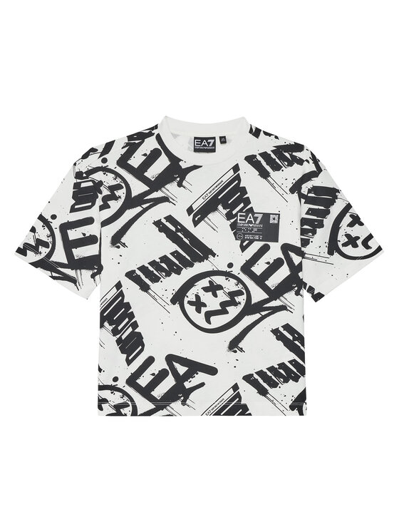 EA7 Emporio Armani EA7 Emporio Armani Tricou 7B000059 AF12874 F0035 Écru Relaxed Fit