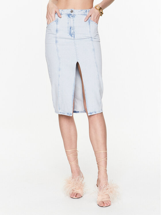 Patrizia Pepe Fustă de blugi 8G0309/D030-C948 Albastru Regular Fit 8G0309/D030-C948 imagine noua