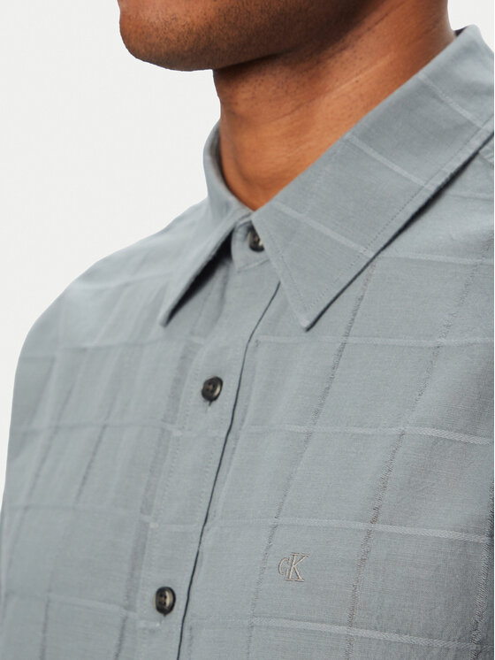 Calvin Klein Calvin Klein Koszula LV04LF115G Zielony Regular Fit
