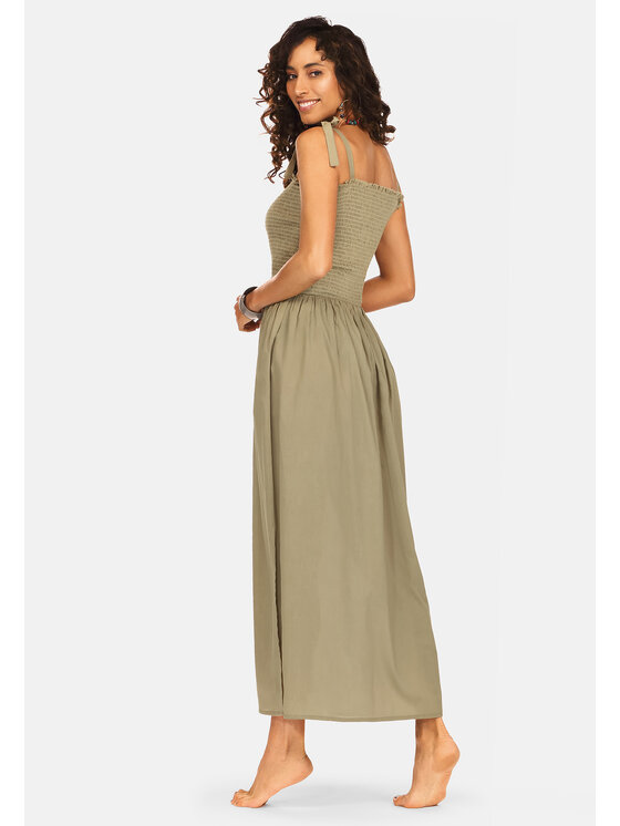 Feba Feba Sukienka letnia F224 Khaki Relaxed Fit