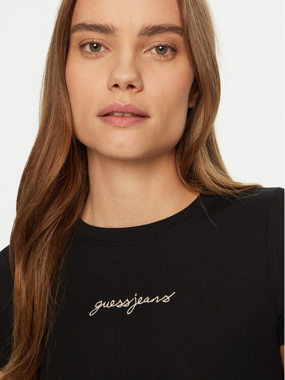 Guess Jeans Guess Jeans T-shirt W5RI57 KA0H1 Crna Slim Fit