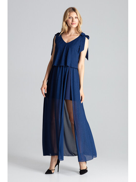 FIGL FIGL Šaty M691 Tmavomodrá Regular Fit
