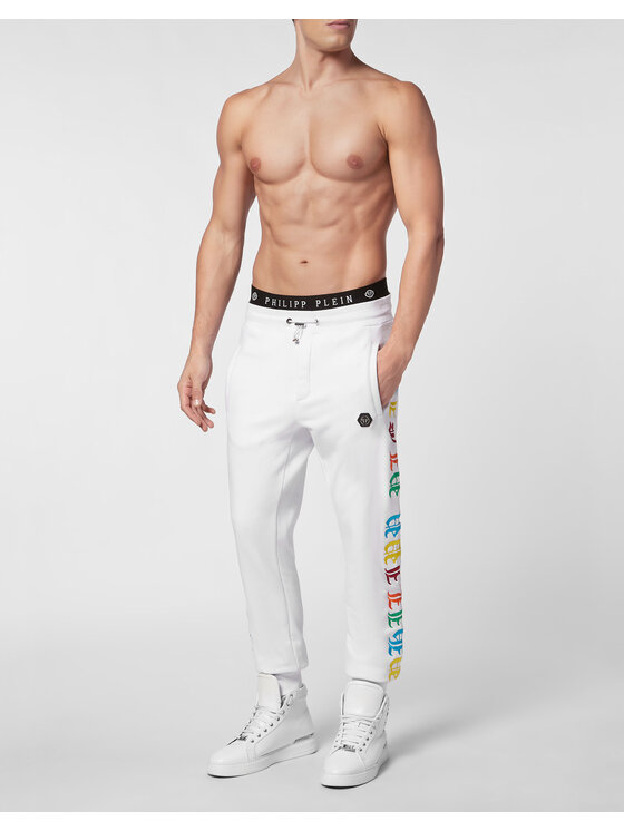 PHILIPP PLEIN PHILIPP PLEIN Jogger nohavice 807 Biela Jogger Fit