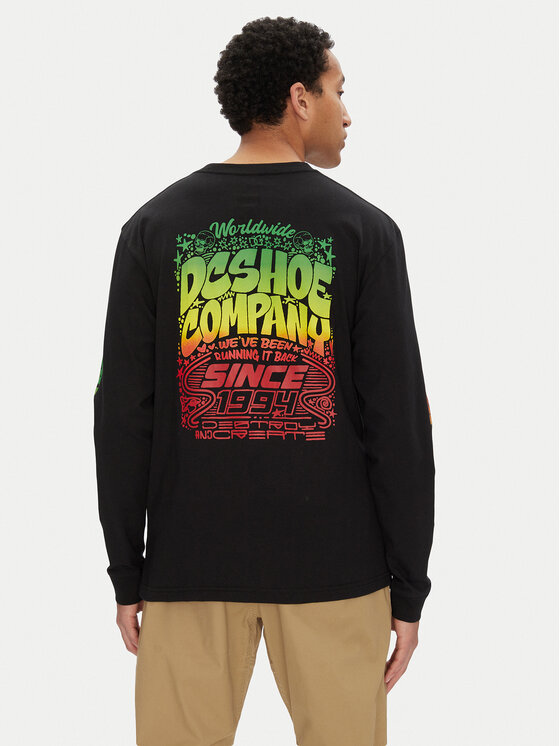 DC DC Longsleeve ADYZT05474 Czarny Standard Fit