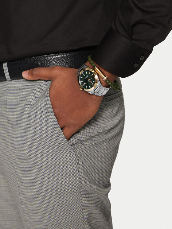 BOSS BOSS Rinkinys: laikrodis ir apyrankė Strike - Gift Set 1570179 Sidabrinė