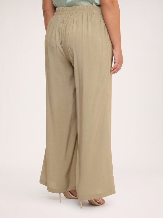 Fiorella Rubino Fiorella Rubino Spodnie materiałowe P008T005596N025 Kremowy Flare Fit