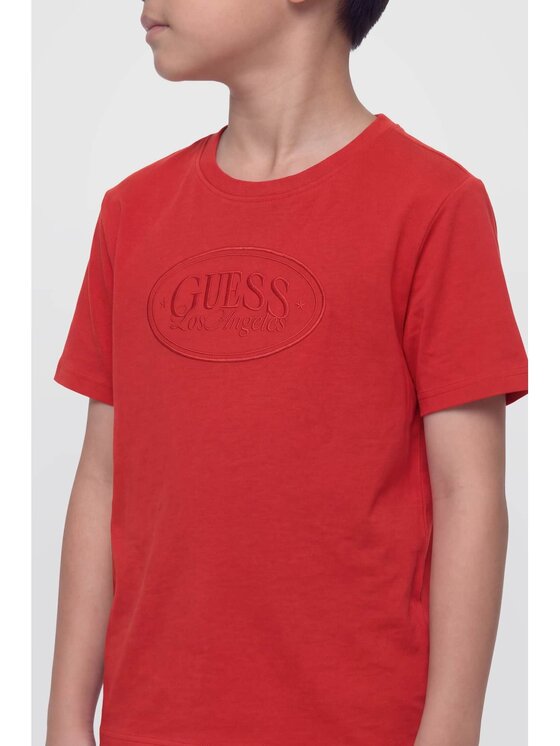 Guess Kids Guess Kids T-Shirt 184427 Czerwony Classic Fit