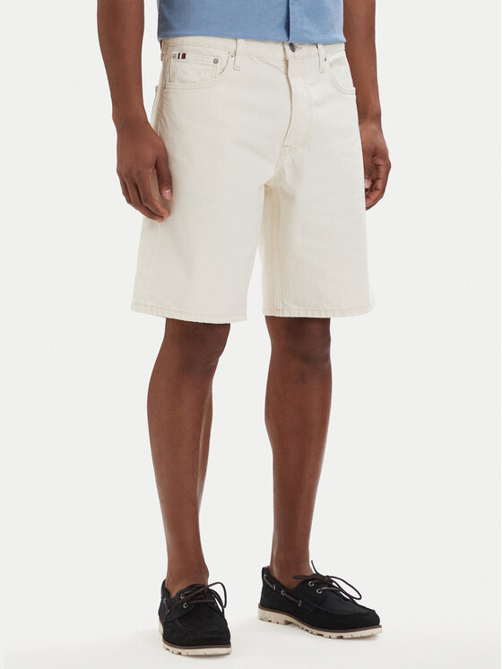 Tommy Hilfiger Tommy Hilfiger Дънкови шорти Dover Washed MW0MW42556 Кремав Regular Fit