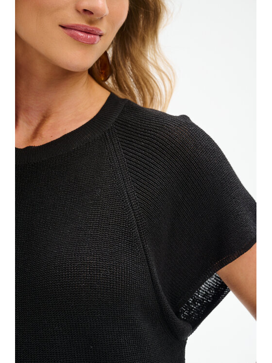 blue shadow blue shadow Top Rene Czarny Regular Fit
