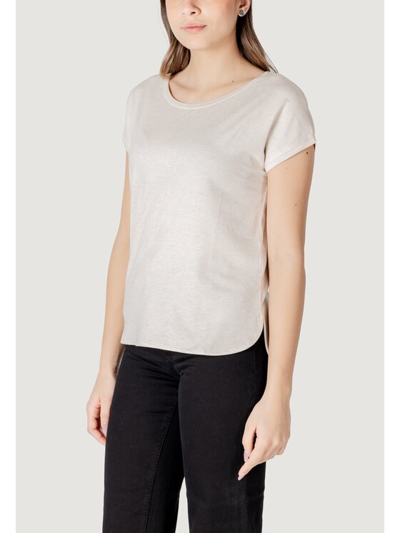 ICHI ICHI T-shirt IHREBEL SS6 Beige Shirt Fit