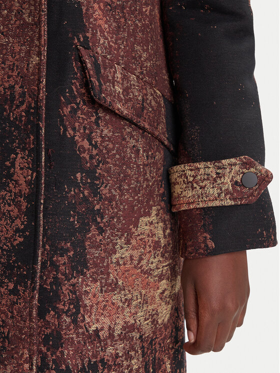 Desigual Desigual Демісезонний плащ Brushed Lacroix 25WWEW05 Коричневий Loose Fit