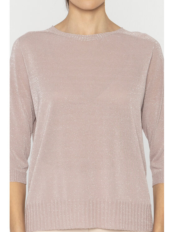 Deni Cler Milano Deni Cler Milano Sweter T-DC-S420-D2-20-31-1 Różowy Regular Fit