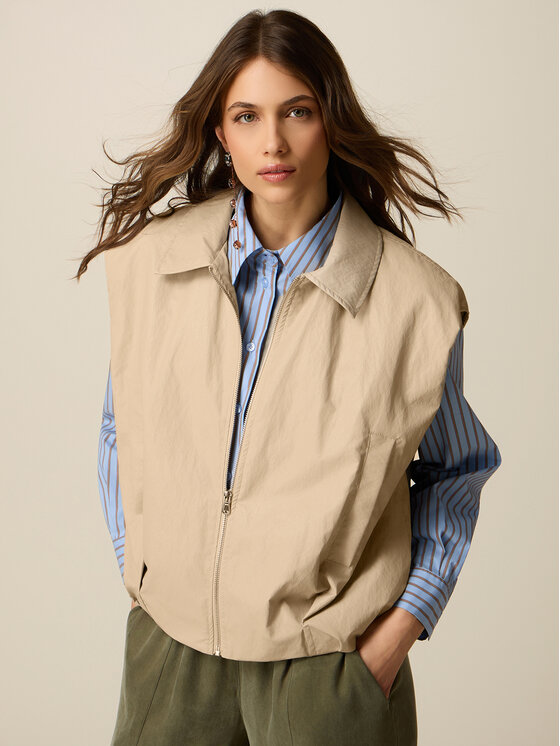 Oltre Oltre Marynarka R307J000357N002 Kremowy Over Fit