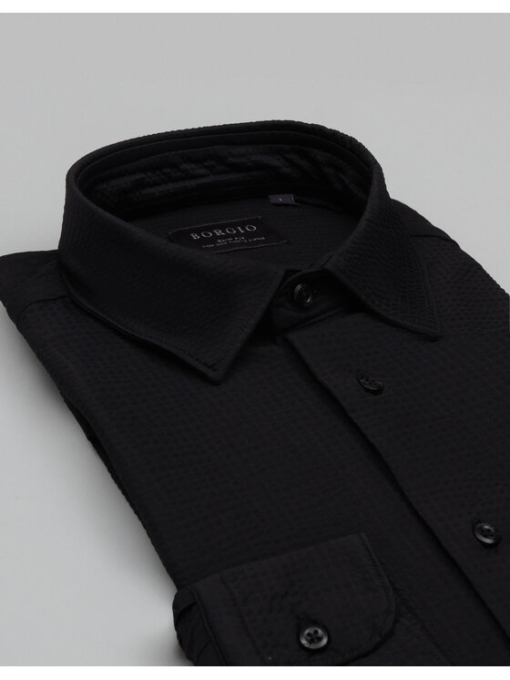 Borgio Borgio Koszula Atella_00674 Czarny Slim Fit