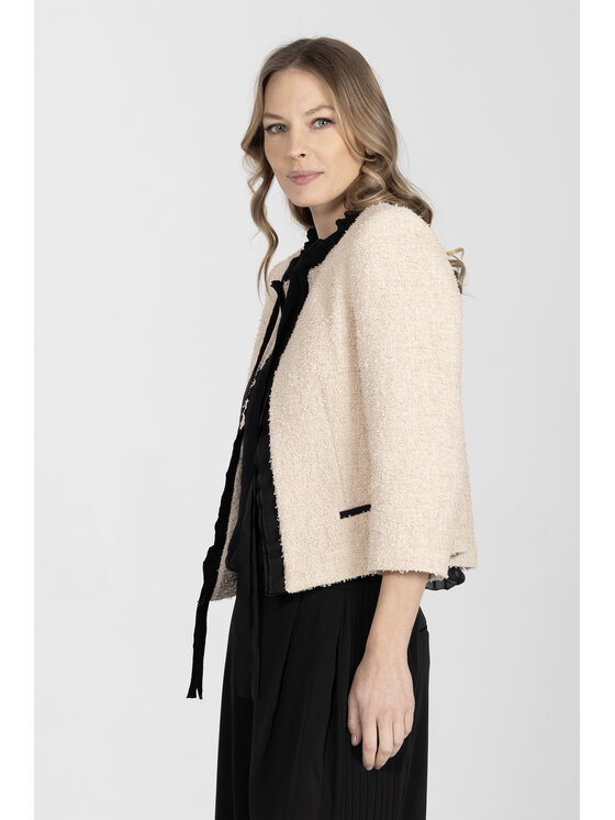 Deni Cler Milano Deni Cler Milano Marynarka W-DC-6007-F2-G2-39-1 Beżowy Regular Fit