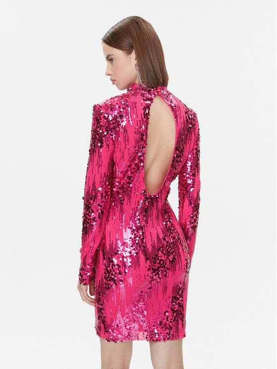 Fracomina Fracomina Coctailkleid FQ23WD1002W66701 Rosa Slim Fit