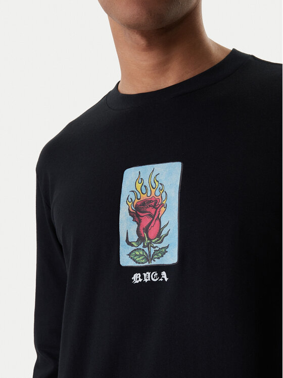 RVCA RVCA Тениска с дълъг ръкав Dayshift EVYZT00306 Черен Regular Fit