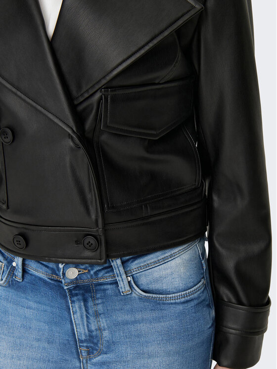 ONLY ONLY Jacke aus Kunstleder 15293027 Schwarz Regular Fit
