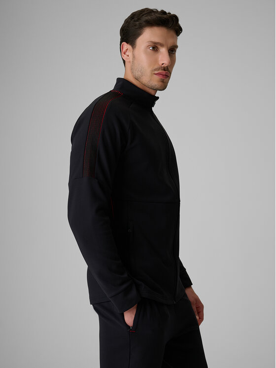 4F 4F Bluza techniczna FOOTBALL Czarny Regular Fit