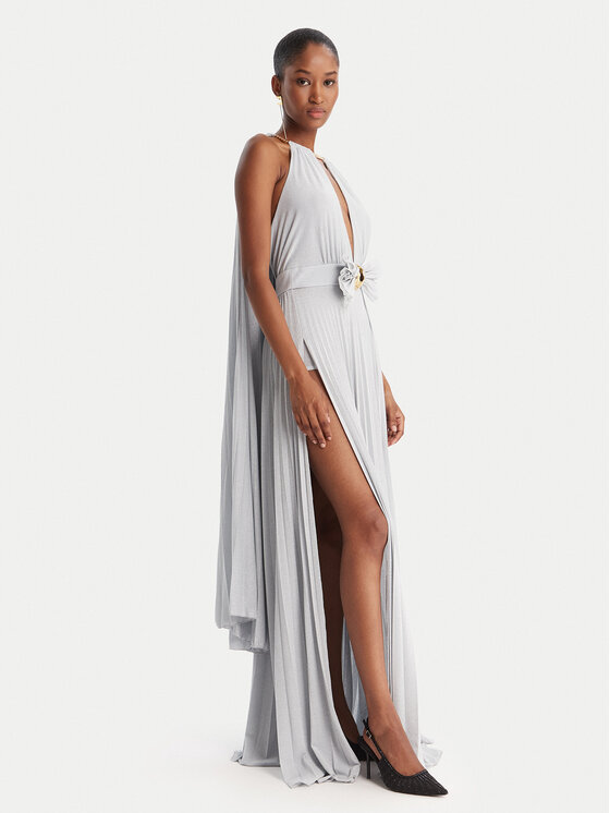 Elisabetta Franchi Rochie de seară AB-R13-51E2-V860 Argintiu Regular Fit