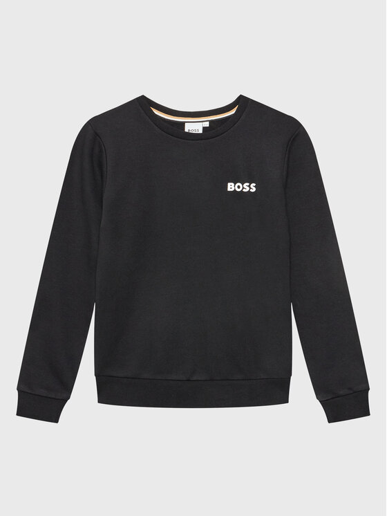 Boss Majica Dugih Rukava J25O43 S Crna Regular Fit