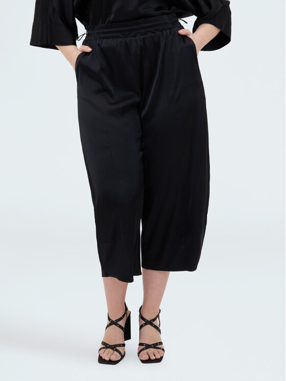 Fiorella Rubino Fiorella Rubino Spodnie materiałowe P021E000068N033 Czarny Cropp Fit