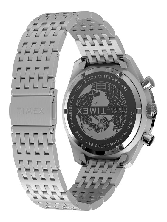 Timex Timex Zegarek TW2Y18500 Srebrny