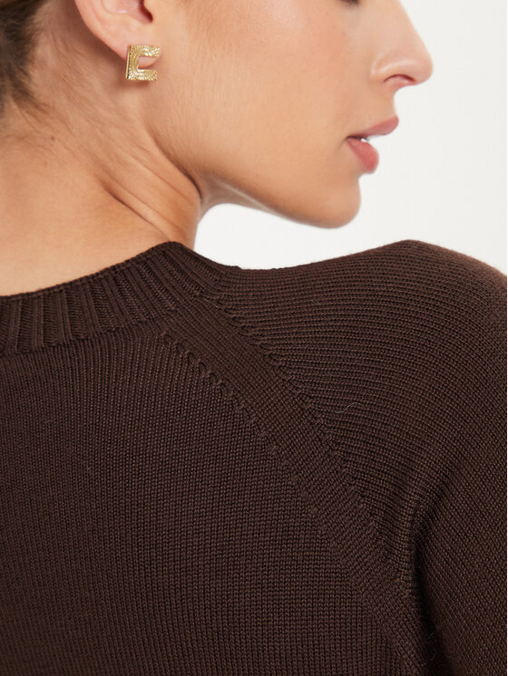 Max Mara Leisure Max Mara Leisure Džemper haljina Scrivia 24263260 Smeđa Regular Fit