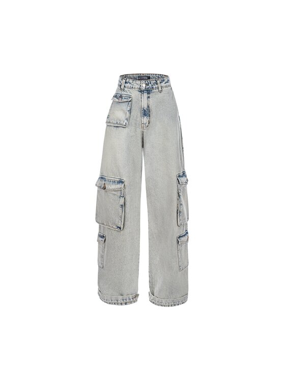 MissDenim MissDenim Spodnie damskie Baggy Niebieski Boyfriend Fit