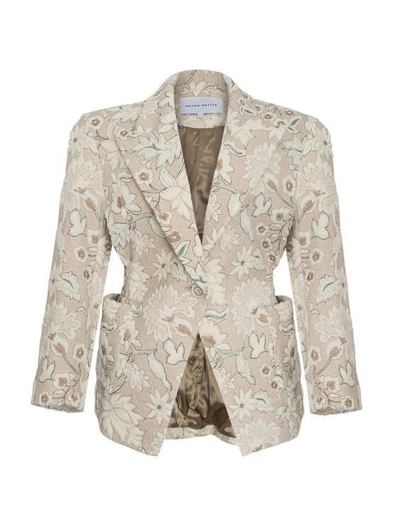 Magda Matyja Magda Matyja Marynarka JULIETTA BLAZER Beżowy jasny Fitted Fit