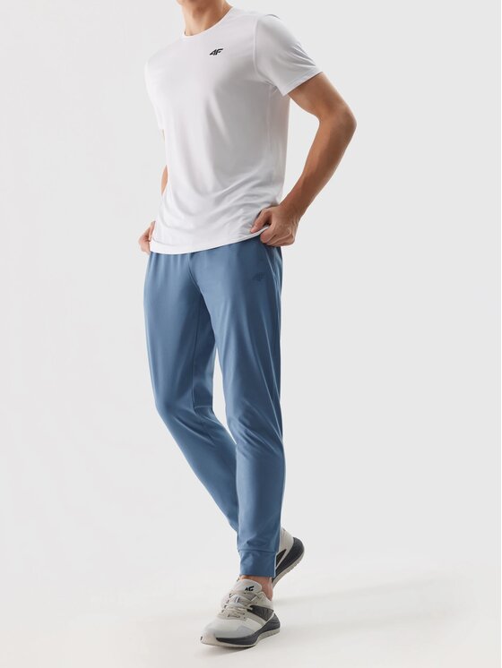 4F 4F Bavlnené nohavice 4FWSS24TFTRM452-32S Modrá Regular Fit