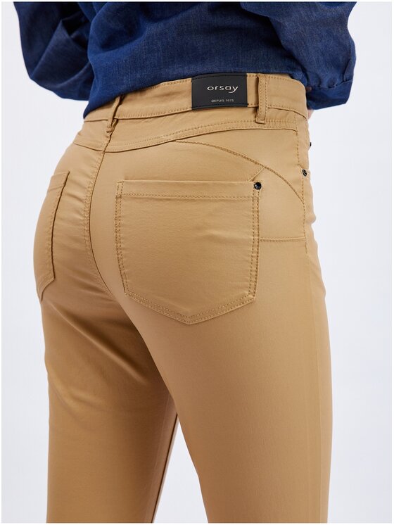 Orsay Orsay Spodnie damskie 319259085000__34 Brązowy Skinny Fit