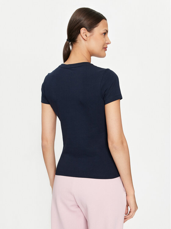 Guess Jeans Guess Jeans Marškinėliai W4YI01 J1314 Tamsiai mėlyna Slim Fit