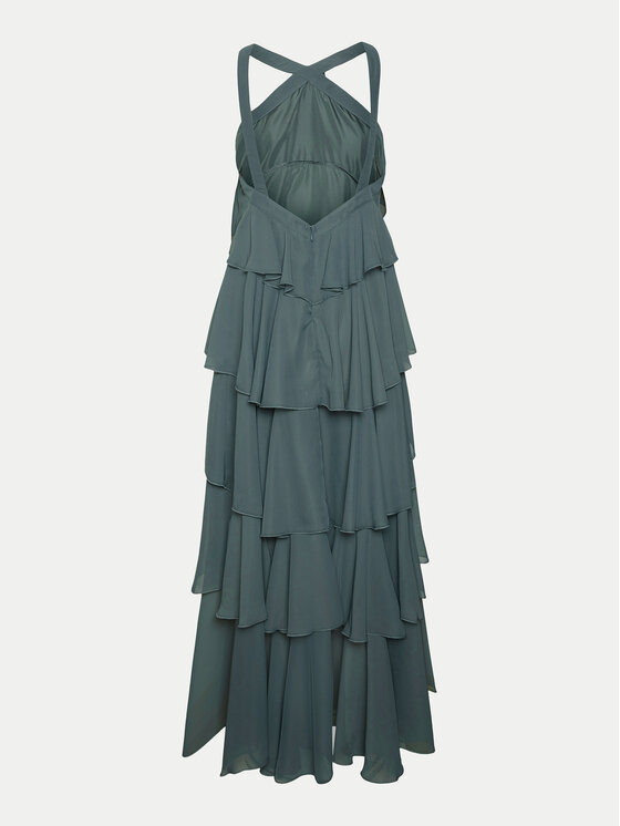 Vero Moda Vero Moda Večernja haljina Felicia 10295237 Zelena Slim Fit