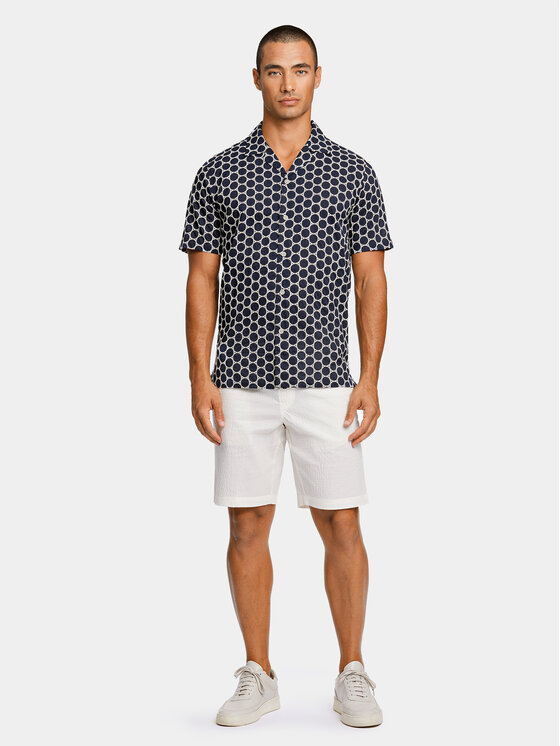 Lindbergh Lindbergh Koszula 30-203569 Granatowy Relaxed Fit