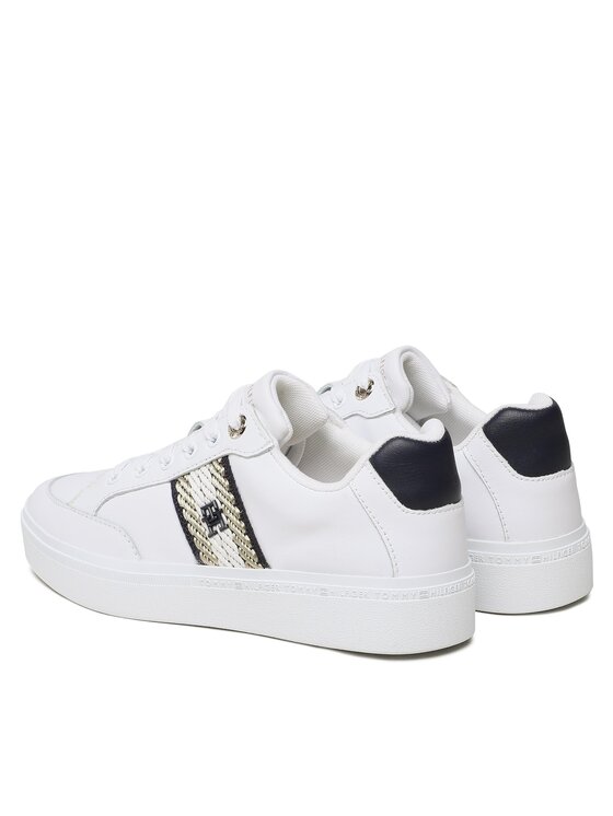 Tommy Hilfiger Tommy Hilfiger Сникърси Court Sneaker With Webbing FW0FW07106 Бял