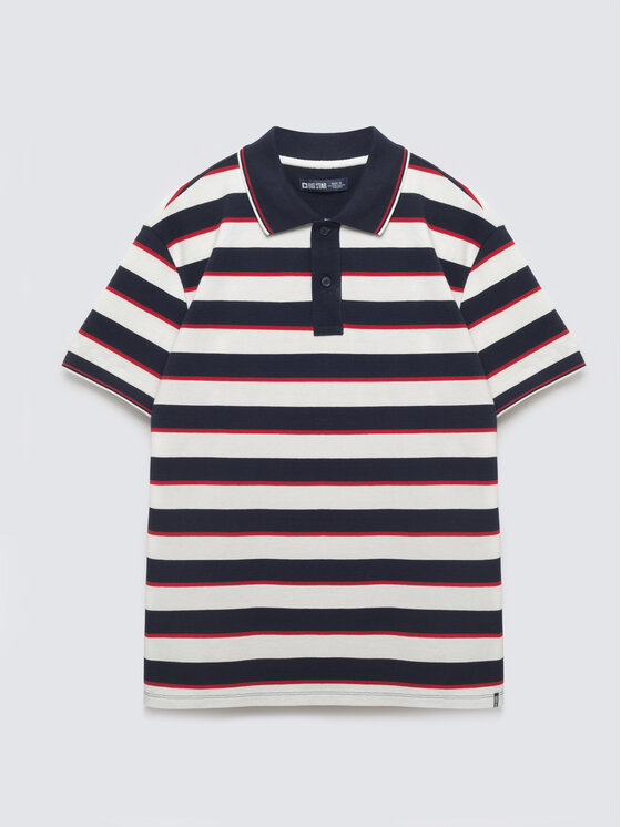 BIG STAR BIG STAR Polo SEULIS Biały Basic Fit