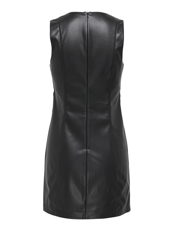 ONLY ONLY Dirbtinės odos suknelė Nelly 15360558 Juoda Slim Fit