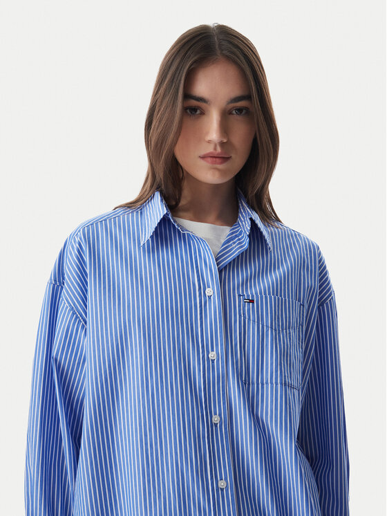 Tommy Jeans Tommy Jeans Camicia Essential DW0DW22936 Blu Oversize