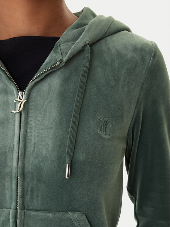 Juicy Couture Juicy Couture Суитшърт Robertson JCAP176 Зелен Slim Fit